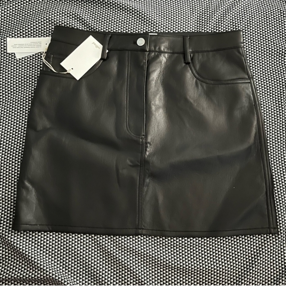 Faux leather skirt